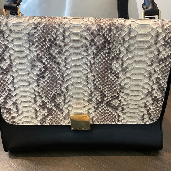 CELINE Trapeze Python handbag NWOT - Picture 5 of 13